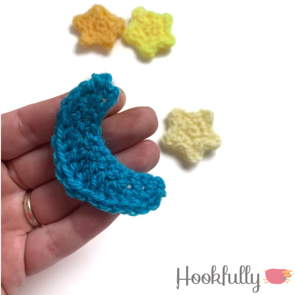 Free Moon & Star Appliques Crochet Patterns
