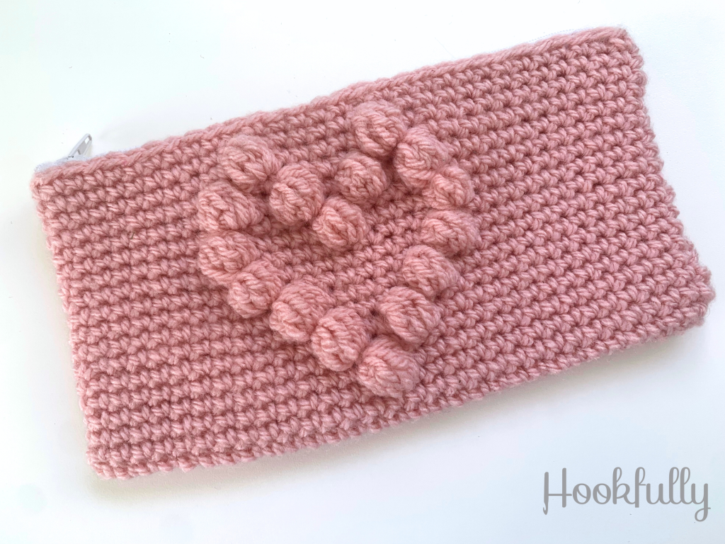 Bobble Heart Pencil Case Free Crochet Pattern 4 Bobble Heart Pencil Case Free Crochet Pattern