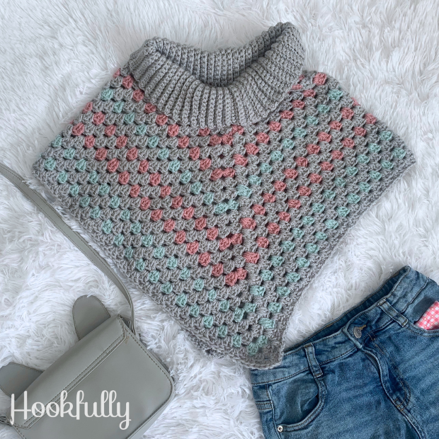 Child poncho free crochet pattern