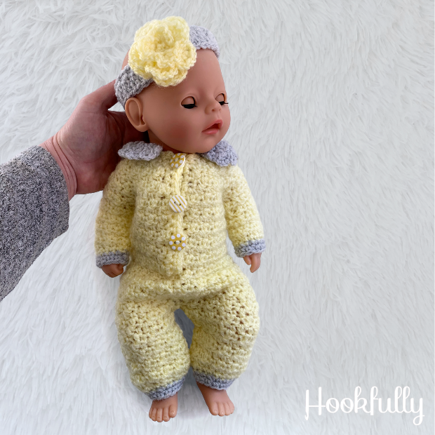 Free Sweet Lemon Baby Dolls Onesie Crochet Pattern