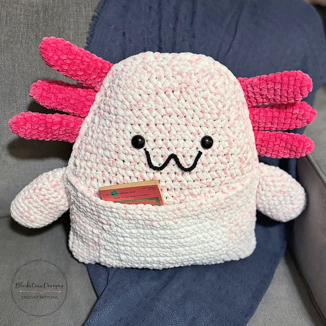 Axolotl Book Pocket Pillow Pattern