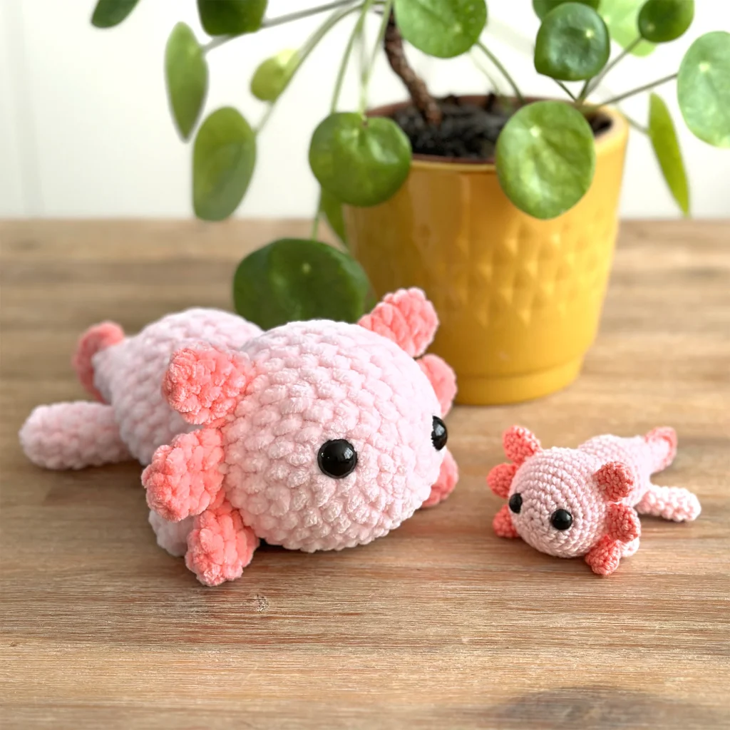 Lucy Almost No-Sew Axolotl Pattern