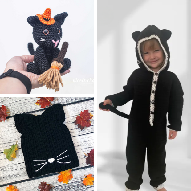 12 Free crochet black cat patterns for Halloween 5 12 Free crochet black cat patterns for Halloween