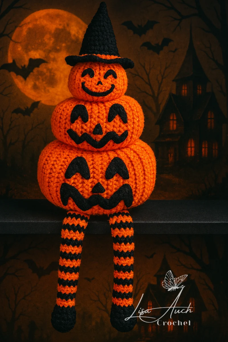 30 Free Crochet Pumpkin Patterns for Fall & Halloween 36 Halloween Pumpkin Witch Crochet Add-On Pattern