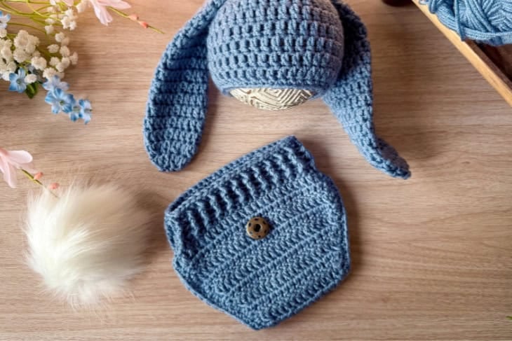 Newborn Bunny Hat and Diaper Cover
