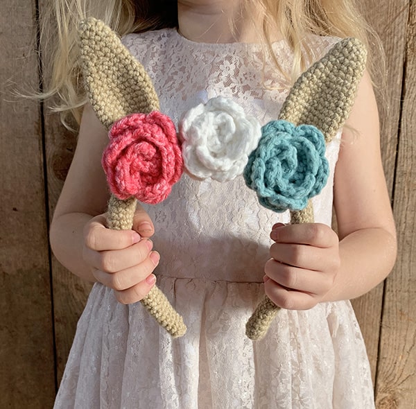 Quick Bunny Ears Crochet Headband Pattern
