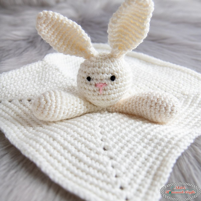 Snuggle Bunny Linked-Stitch Lovey Crochet Pattern