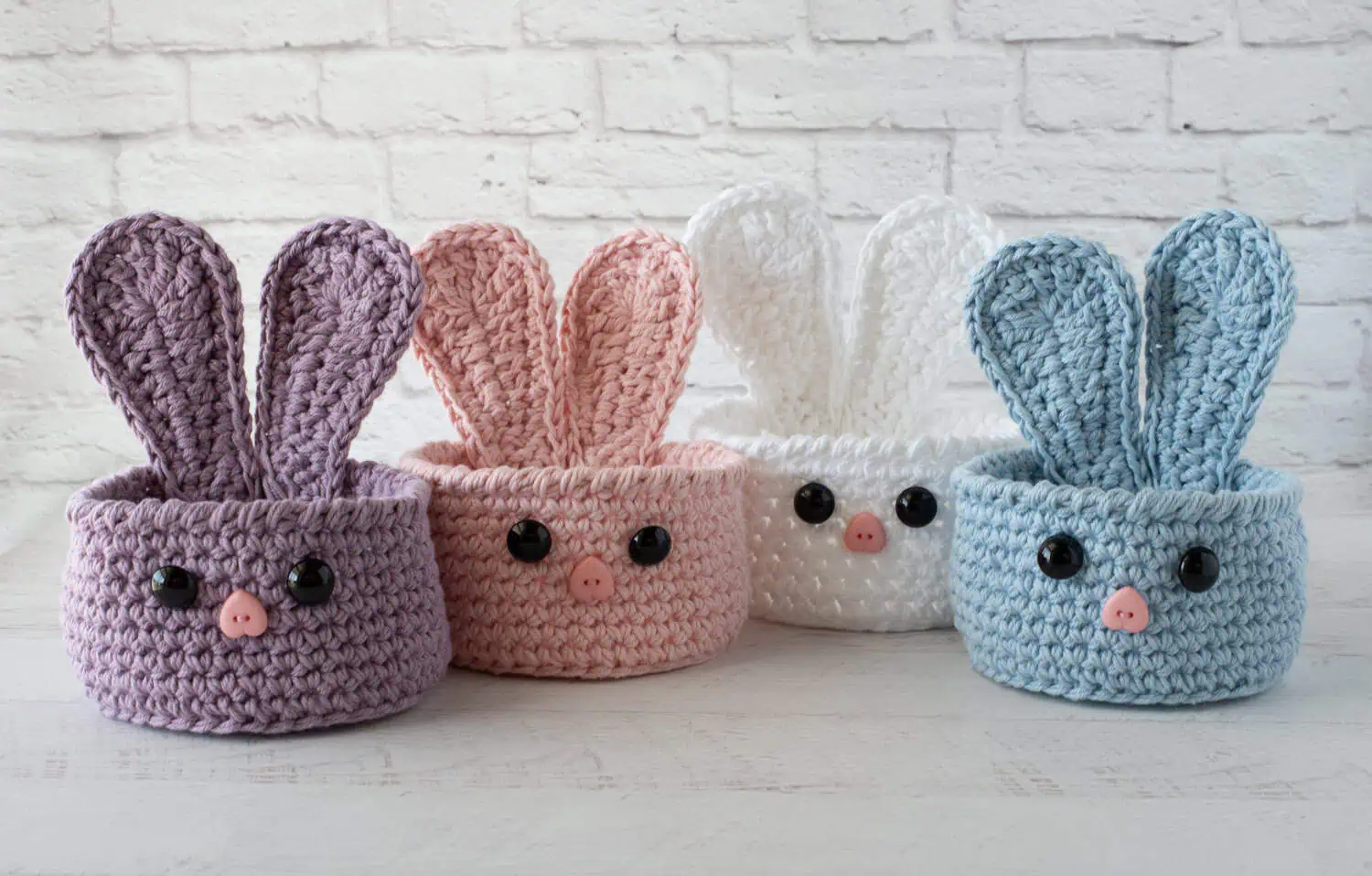 Sturdy Bunny Easter Basket Crochet Pattern