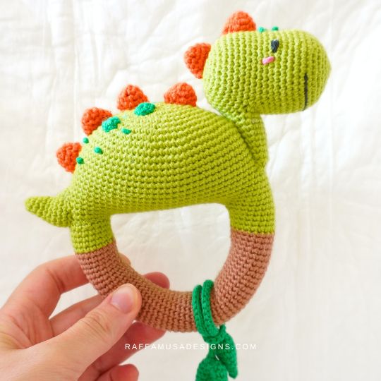 20 Free Crochet Dinosaur Patterns 24 Dinosaur Baby Rattle Free Crochet Pattern
