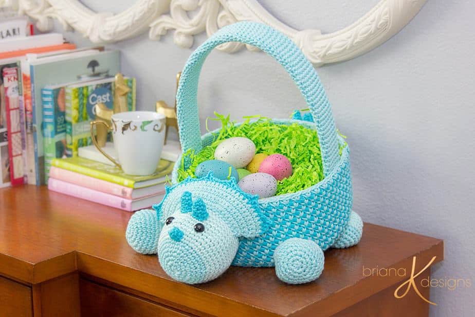 20 Free Crochet Dinosaur Patterns 29 Dinosaur Easter Basket Free Crochet Pattern