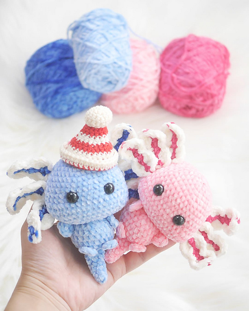 Beginner Axolotl Plush Crochet Pattern