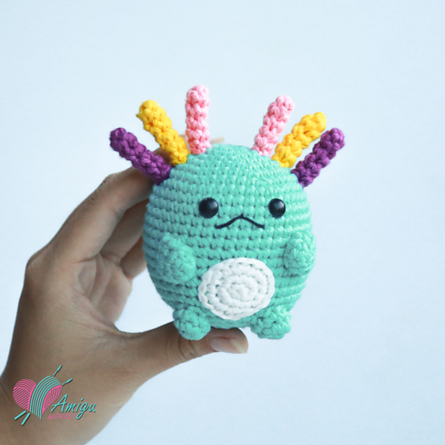 Colorful Axolotl Amigurumi Crochet Pattern