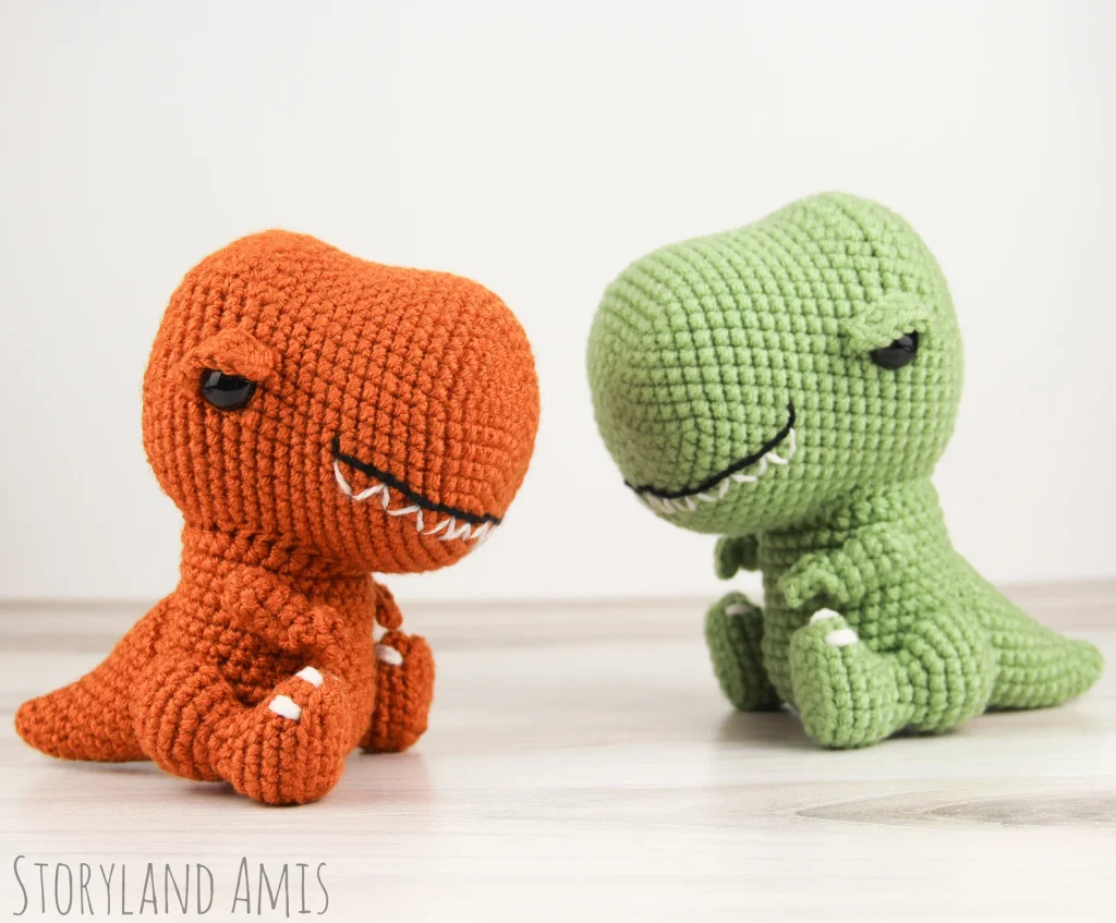 20 Free Crochet Dinosaur Patterns 14 Danny T-Rex Amigurumi Crochet Pattern