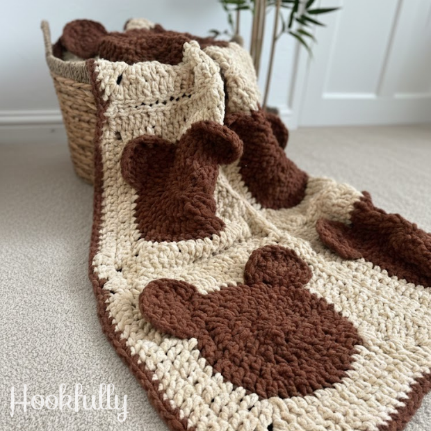 91 Free Crochet Woodland Animals Patterns 20 Cocoa Bear Baby Blanket Crochet Pattern