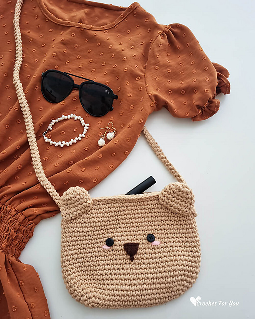 91 Free Crochet Woodland Animals Patterns 82 Cute Bear Purse Free Crochet Pattern