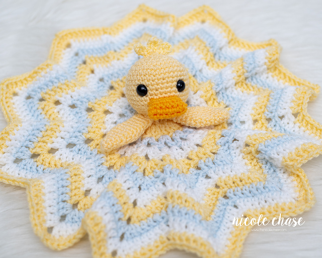85 Free Crochet Farm Animals Patterns 84 Hug Me Duck Lovey Crochet Pattern