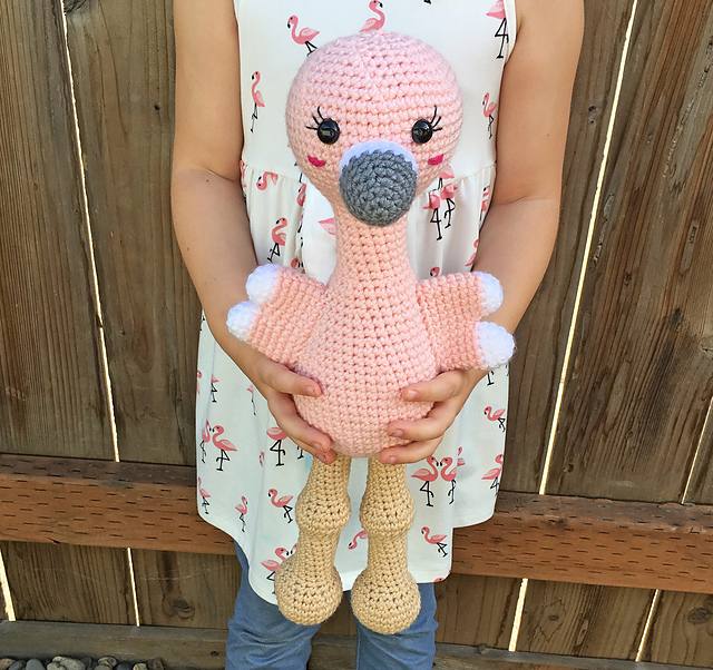 Large Flamingo Amigurumi Free Crochet Pattern