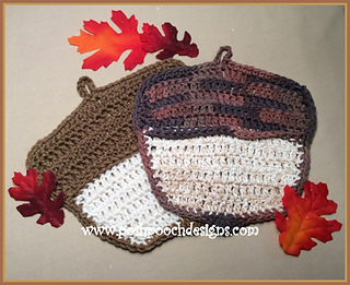 10+ Free Patterns For Crochet Acorns 12 Easy Acorn Washcloth and Hot Pad