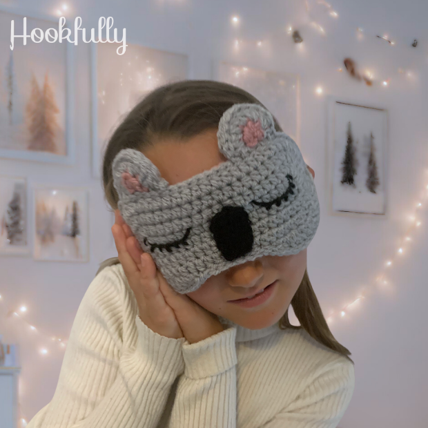 Koala Eye Mask Free Crochet Pattern