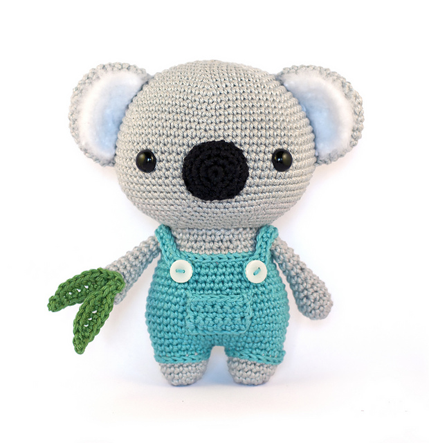 Dungaree Koala Amigurumi Free Crochet Pattern