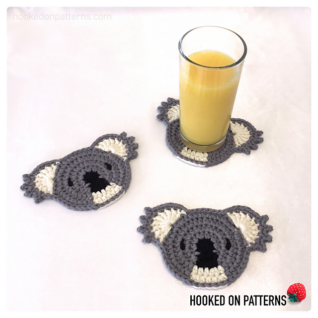 Koala Coasters Free Crochet Pattern