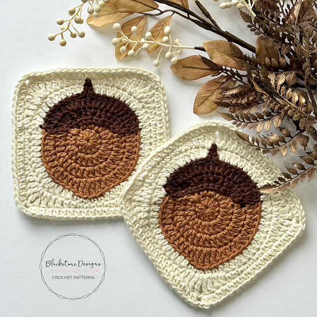 10+ Free Patterns For Crochet Acorns 15 Acorn Granny Square Crochet Pattern