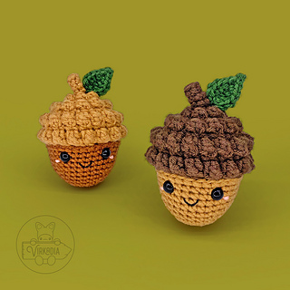 10+ Free Patterns For Crochet Acorns 17 Intermediate Crochet Acorn Amigurumi Pattern