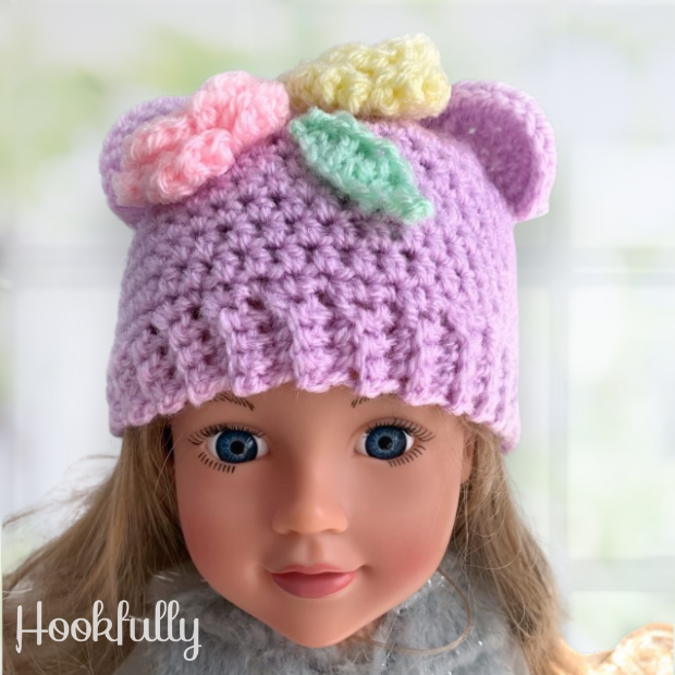 Cutie Bear Doll Hat Crochet Pattern