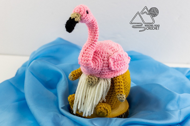 Flamingo Gnome Free Crochet Pattern