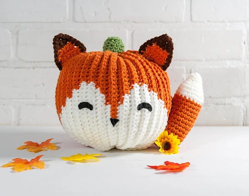 91 Free Crochet Woodland Animals Patterns 38 Fox Pumpkin Free Crochet Pattern