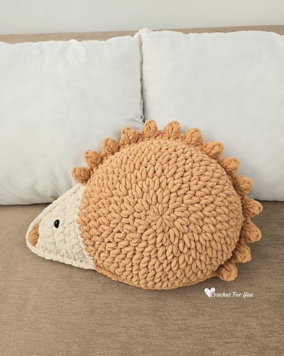 91 Free Crochet Woodland Animals Patterns 37 Hedgehog Pillow Free Crochet Pattern