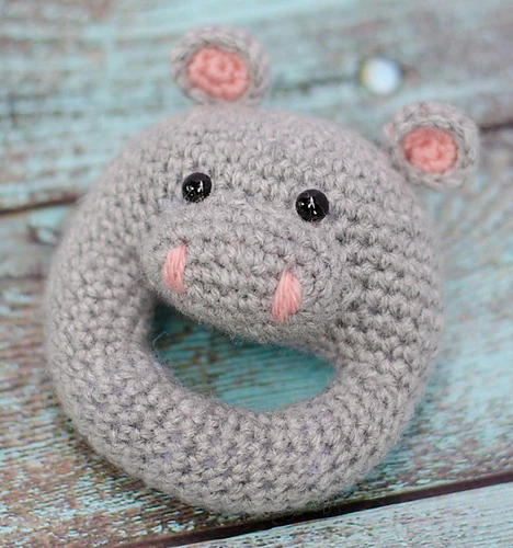 Hippo Rattle Free Crochet Pattern