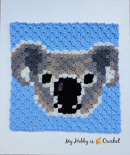 Koala C2C Square Free Crochet Pattern