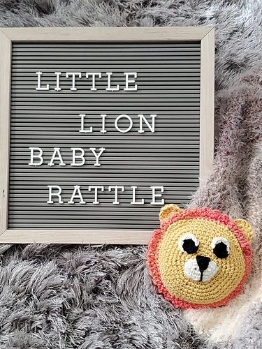 Little Lion Baby Rattle Crochet Pattern
