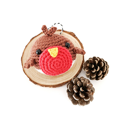 91 Free Crochet Woodland Animals Patterns 30 Robin Ornament Free Crochet Pattern