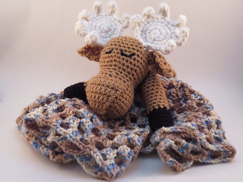91 Free Crochet Woodland Animals Patterns 55 Sleepy Moose Lovey Free Crochet Pattern