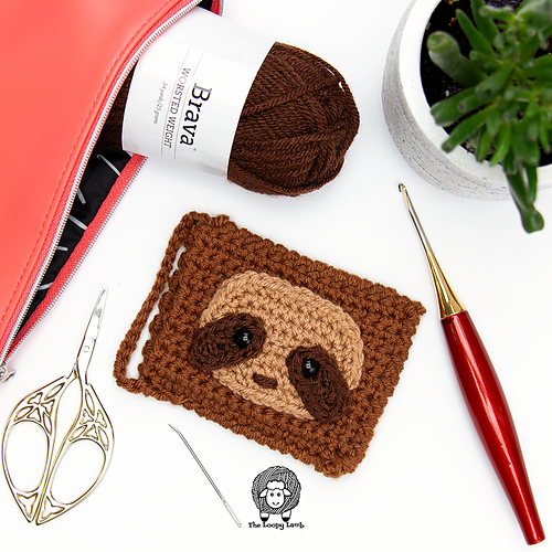 Sloth Gift Card Holder Crochet Pattern