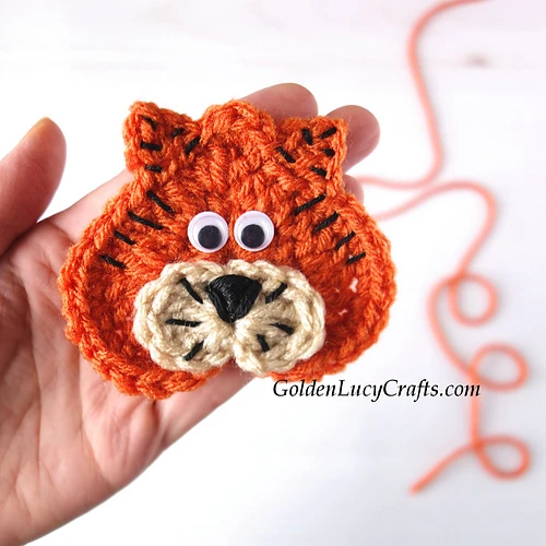 Tiger Applique Free Crochet Pattern