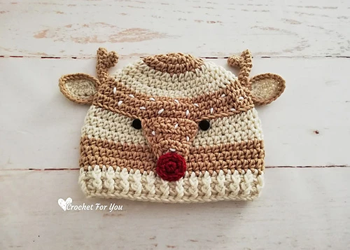 91 Free Crochet Woodland Animals Patterns 39 Woodland Spotted Deer Hat Crochet Pattern
